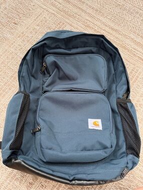 Carhartt Slate Blue Canvas Backpack with Front Pockets